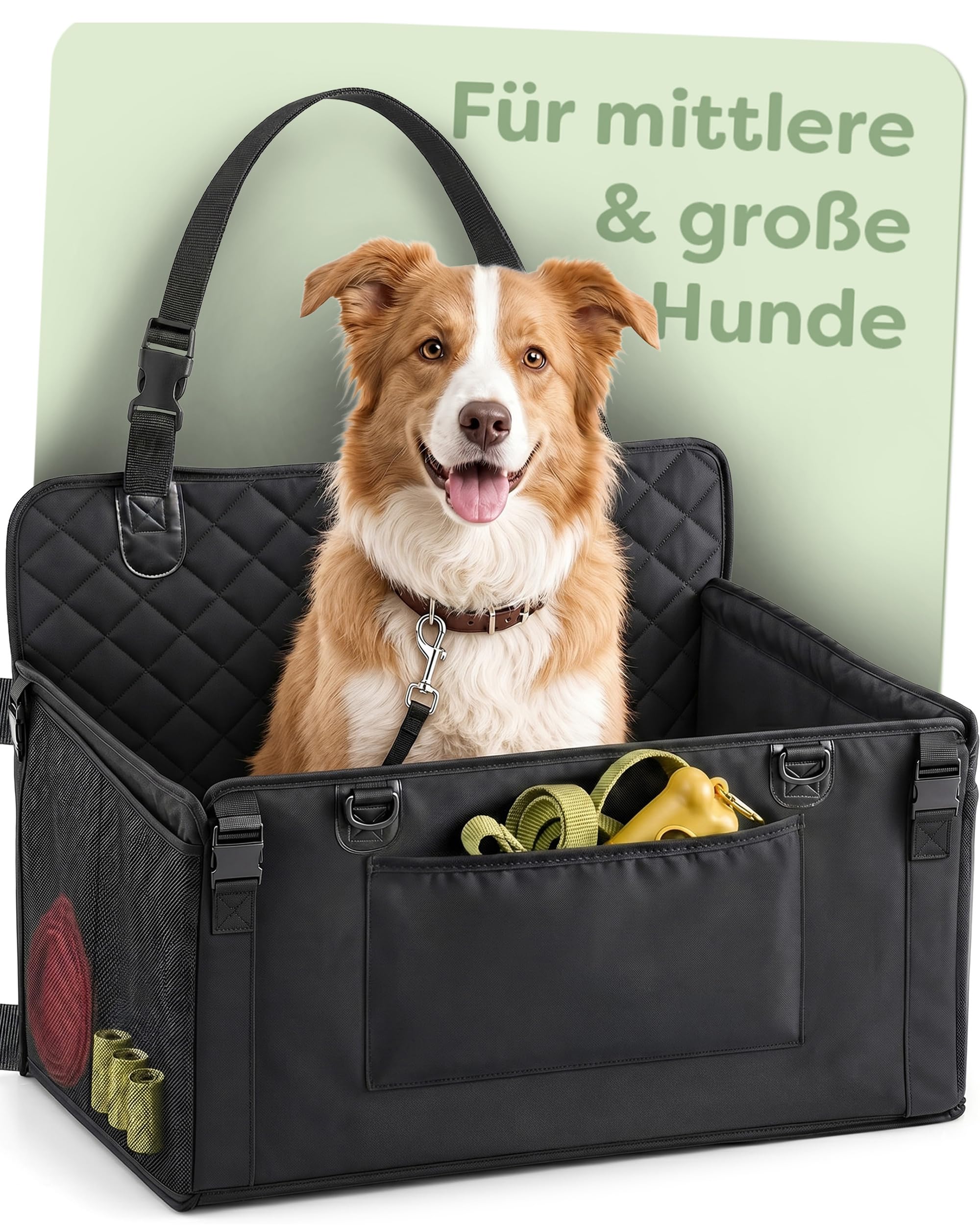 Knupis Extra Stabiler Hundeautositz Rückbank von Knupis