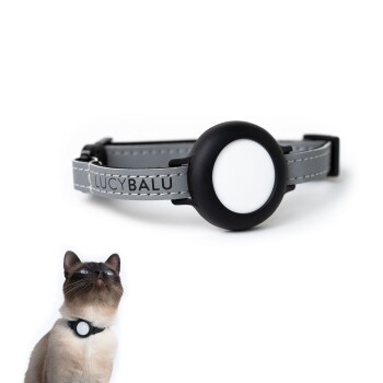 LucyBalu DORI AirTag Katzenhalsband (Nylon) grau von LucyBalu